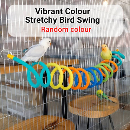 Colourful Spiral Bird Swing Toy Hanging Tunnel Perch for Small Parrots Budgies