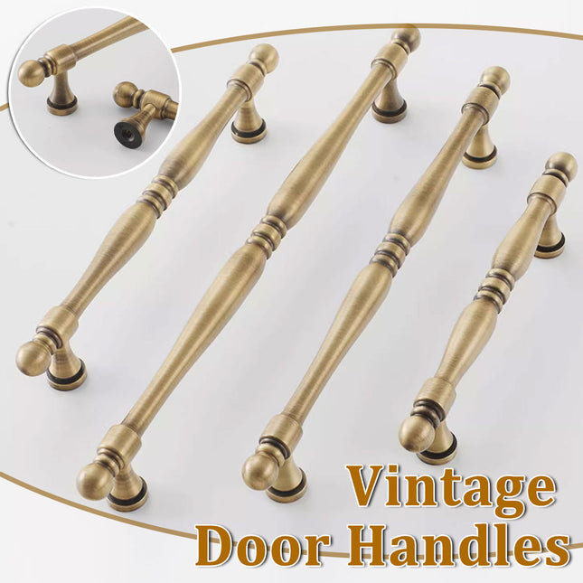 4 Sizes Copper Handles Simple Retro Cabinet Drawer Pulls for Wardrobe Door