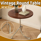 Vintage Style Round Side Table Small Accent Table for Living Room Bedroom Use