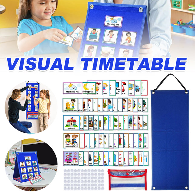 Children's Visual Schedule Daily Work Schedule Kids Visual Schedule Calendar