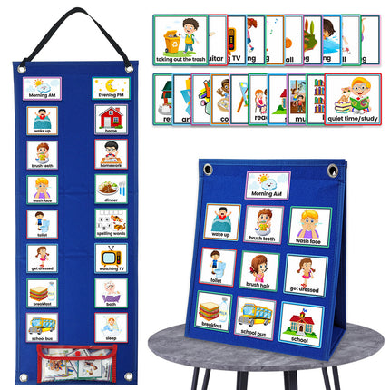 Children's Visual Schedule Daily Work Schedule Kids Visual Schedule Calendar