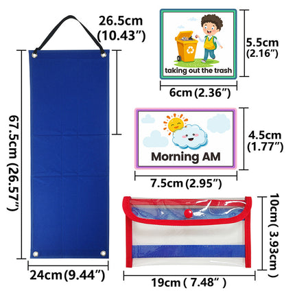 Children's Visual Schedule Daily Work Schedule Kids Visual Schedule Calendar