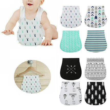 4x Baby Burp Cloths Fashion Organic Cotton Towels Burping Soft and Absorbent AU - Aimall