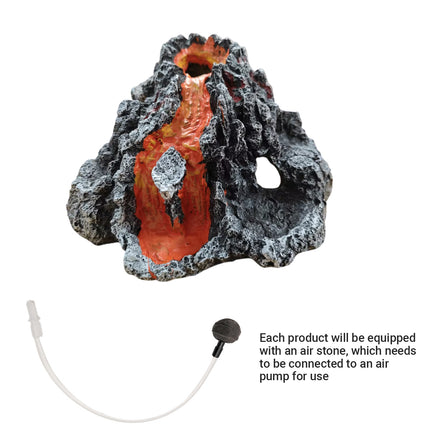Aquarium Volcano Air Bubble Stone for Fish Tank Oxygen Pump Decor Landscaping