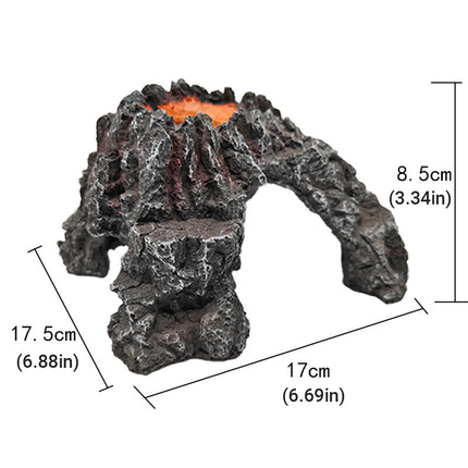 Aquarium Volcano Air Bubble Stone for Fish Tank Oxygen Pump Decor Landscaping