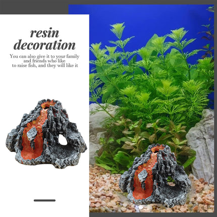 Aquarium Volcano Air Bubble Stone for Fish Tank Oxygen Pump Decor Landscaping