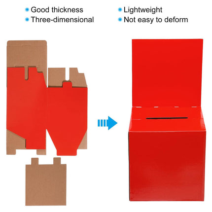 10pcs Corrugated Cardboard Ballot Donation Mailer Box Slot Office Use 15.2cm