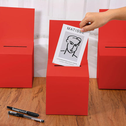 10pcs Corrugated Cardboard Ballot Donation Mailer Box Slot Office Use 15.2cm