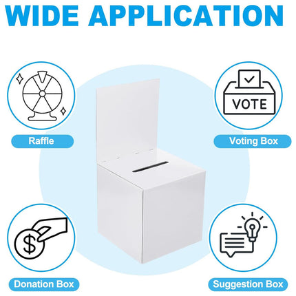 10pcs Corrugated Cardboard Ballot Donation Mailer Box Slot Office Use 15.2cm
