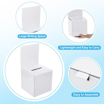 10pcs Corrugated Cardboard Ballot Donation Mailer Box Slot Office Use 15.2cm
