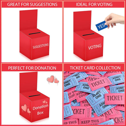 10pcs Corrugated Cardboard Ballot Donation Mailer Box Slot Office Use 15.2cm