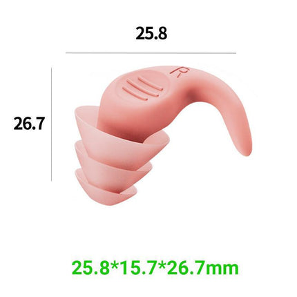 2x Soft Reusable Silicone 2 3 Layers Ear Plugs For Sleep Study Noise Cancelling - Aimall