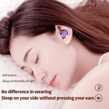2x Soft Reusable Silicone 2 3 Layers Ear Plugs For Sleep Study Noise Cancelling - Aimall