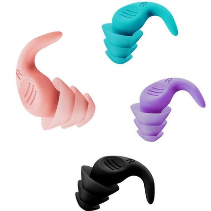 2x Soft Reusable Silicone 2 3 Layers Ear Plugs For Sleep Study Noise Cancelling - Aimall