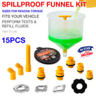15pcs Spill Proof Radiator Coolant Refilling Funnel Kit Car Universal Adaptor