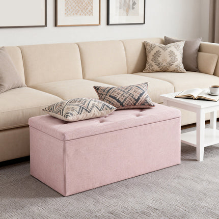 Multifunctional Living Room Storage Stool Large Capacity Foldable Space Saving
