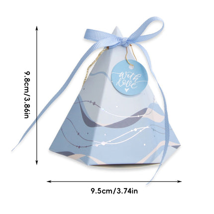 50PCS Hexagonal Candy Cones Treat Box Party Favor Bags for Wedding Birthday