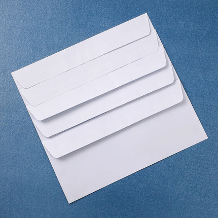 50 Pack White Plain Business Envelopes Peel and Seal Mailing Envelopes