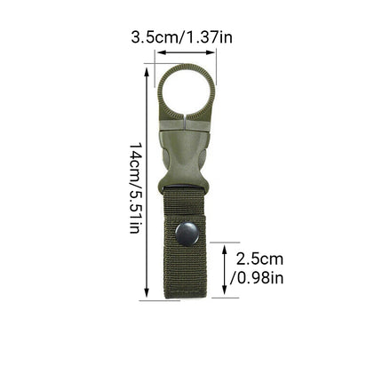 Tactical Molle Webbing Strap Clip Water Drink Bottle Holder Hook For Waist Belt