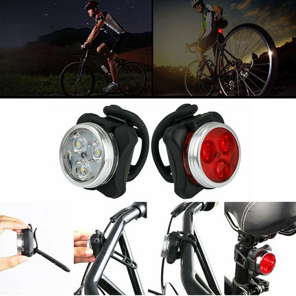 Waterproof Bicycle Bike Lights Front Rear Tail Light Lamp Usb Rechargeable Ipx4