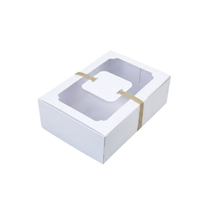 24PCS Kraft Candy Box with Clear Window Easy to Assemble Durable Gift Boxes