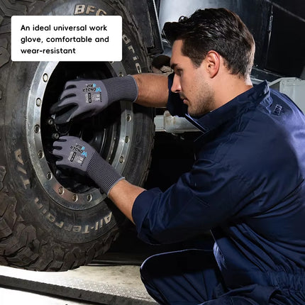 Breathable Durable Anti Slip Work Gloves Oil Resistant Coated Precision Work