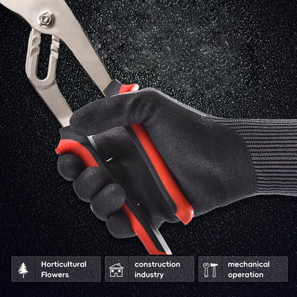 Breathable Durable Anti Slip Work Gloves Oil Resistant Coated Precision Work