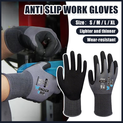 Breathable Durable Anti Slip Work Gloves Oil Resistant Coated Precision Work