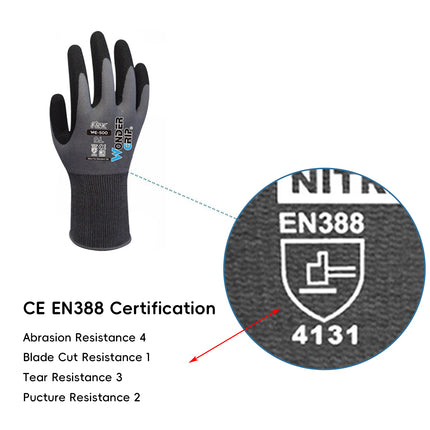 Breathable Durable Anti Slip Work Gloves Oil Resistant Coated Precision Work