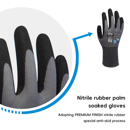 Breathable Durable Anti Slip Work Gloves Oil Resistant Coated Precision Work