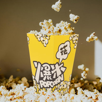 100PCS Party Popcorn Snack Box Oil Proof Disposable Food Container Takeaway