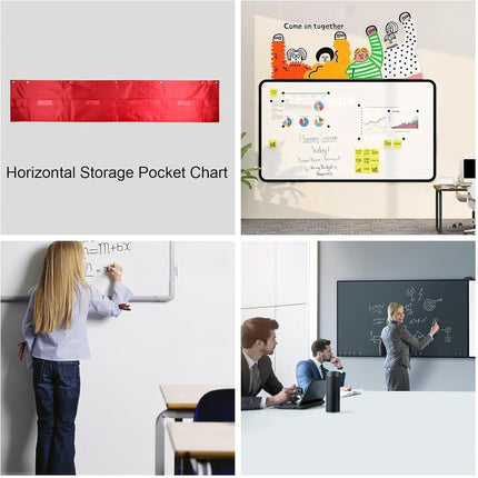 Classroom Whiteboard File Storage Hanging Bag Wall-Mounted Multi Pocket Durable