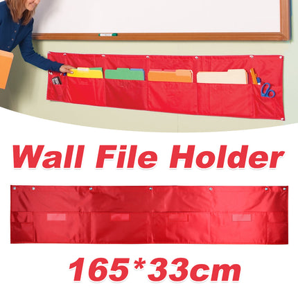 Classroom Whiteboard File Storage Hanging Bag Wall-Mounted Multi Pocket Durable