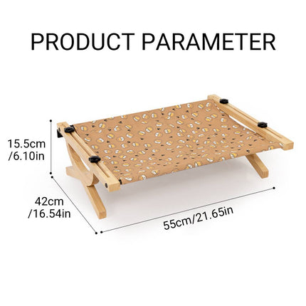Wall Mount Cat Hammock Bed Wooden Frame Hanging Window Pet Nest 55 x 42 x 15.5cm