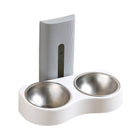 Wall-Mounted Pet Feeder Double Stainless Steel Bowls Design Easy to Clean