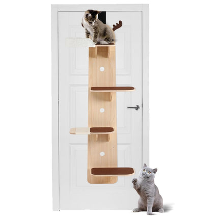Wall Mounted Cat Climbing Frame Scratcher Integrated Activity Centre Stable