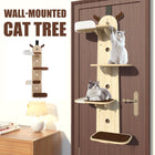 Wall Mounted Cat Climbing Frame Scratcher Integrated Activity Centre Stable