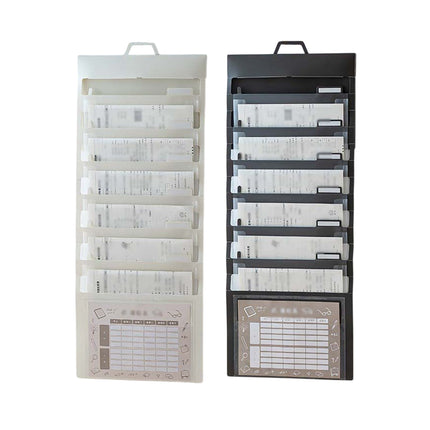 Multi Layer Wall Mounted File Organizer Accordion Bag Portable Document Storage