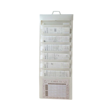 Multi Layer Wall Mounted File Organizer Accordion Bag Portable Document Storage