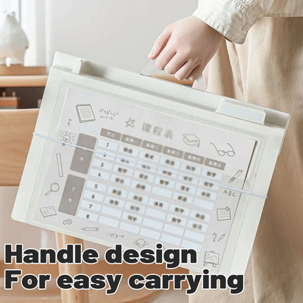 Multi Layer Wall Mounted File Organizer Accordion Bag Portable Document Storage