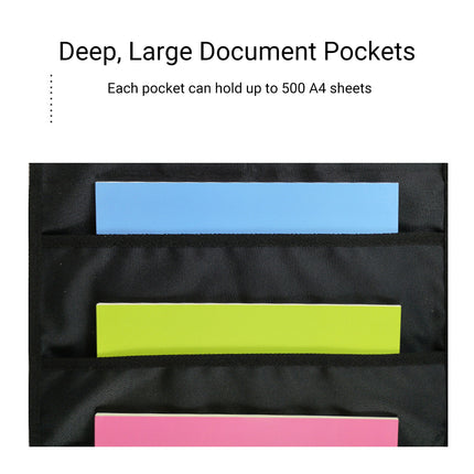 Wall Mounted File Organizer Hanging Bag 30 Pockets Oxford Cloth Document Storage