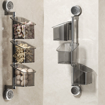 3PCS Wall-Mounted Spice Storage Box 180-Degree Rotatable Removable Design