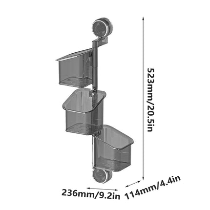 3PCS Wall-Mounted Spice Storage Box 180-Degree Rotatable Removable Design