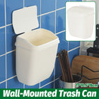 Wall Hanging Dustbin With Cover For Toilet Kitchen Hole Free Space Saving Bin