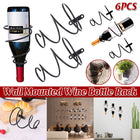 6pcs Metal Wine Rack Holder Wine Bottle Stand Cabinet Wall Mounted Home Display