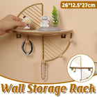 Wall Mounted Storage Rack Metal Shelf Easy Installation Durable Space Saving