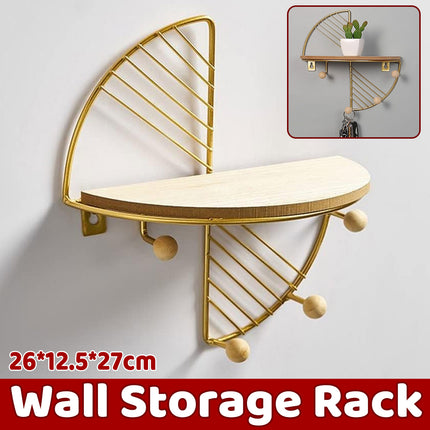 Wall Mounted Storage Rack Metal Shelf Easy Installation Durable Space Saving