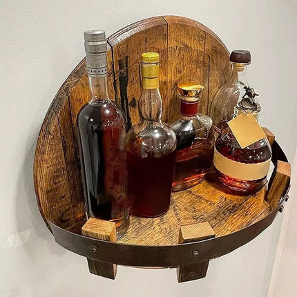 Wine Rack Wall Mounted Display Holder Space Saving Home Bar Storage Shelf Rack