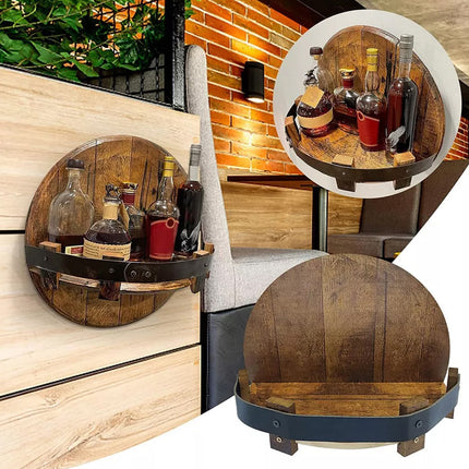 Wine Rack Wall Mounted Display Holder Space Saving Home Bar Storage Shelf Rack