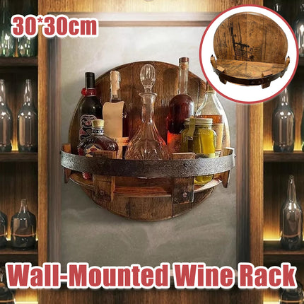 Wine Rack Wall Mounted Display Holder Space Saving Home Bar Storage Shelf Rack